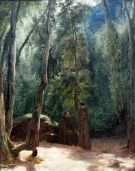 Zwei Mönche im Park von Terni